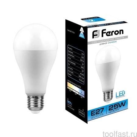 25792 Лампа Feron LB-100 LED 25W 230V E27 6400K А65 (10)